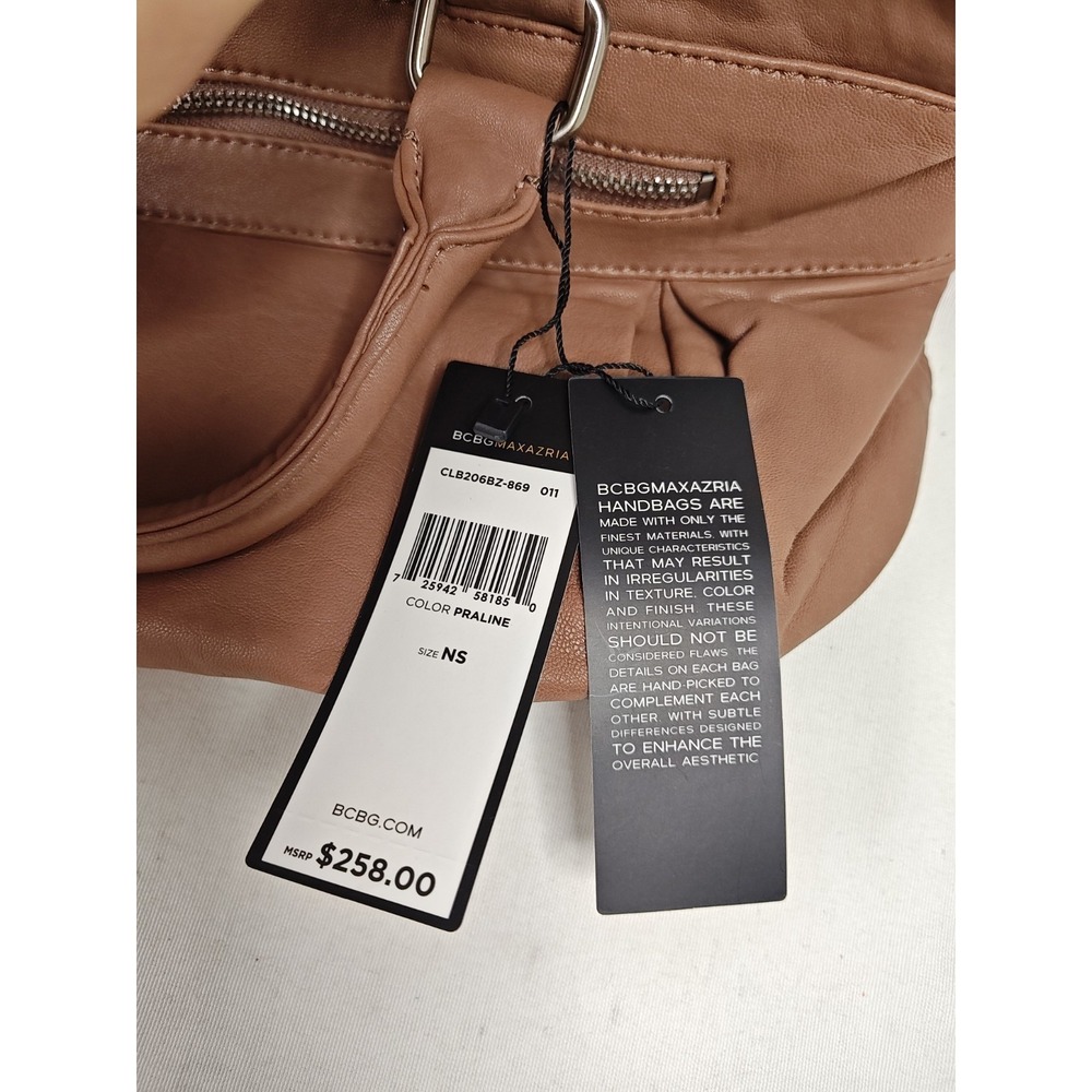 BCBGMAXAZRIA Praline Leather Handbag Satchel Crossbody Bag NWT CLB206BZ-869 NS - Picture 9 of 16